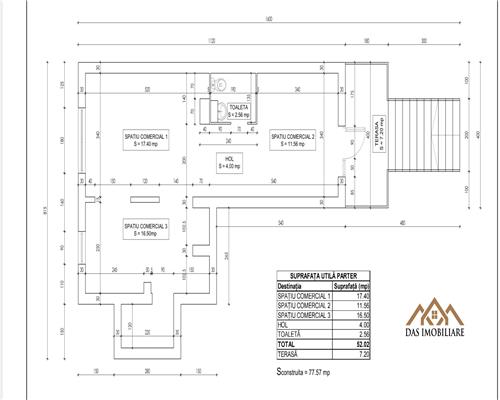 Central Baia Sprie, spatiu comercial, 54 mp